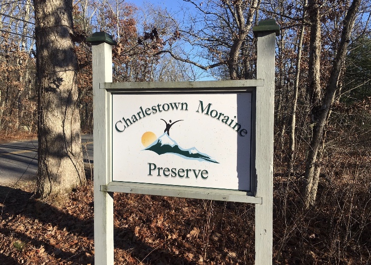 Moraine trail sign, Charlestown RI